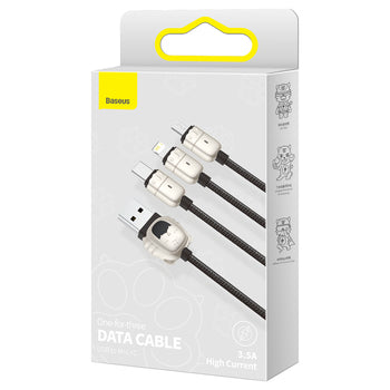 Baseus Cable Year of the Tiger 3 in 1 - USB to Type C, Lightning, Micro USB - 3,5A 1,2 metres (CASX010001) black Baseus Cable Year of the Tiger 3 in 1 - USB to Type C, Lightning, Micro USB - 3,5A 1,2 metres (CASX010001) black